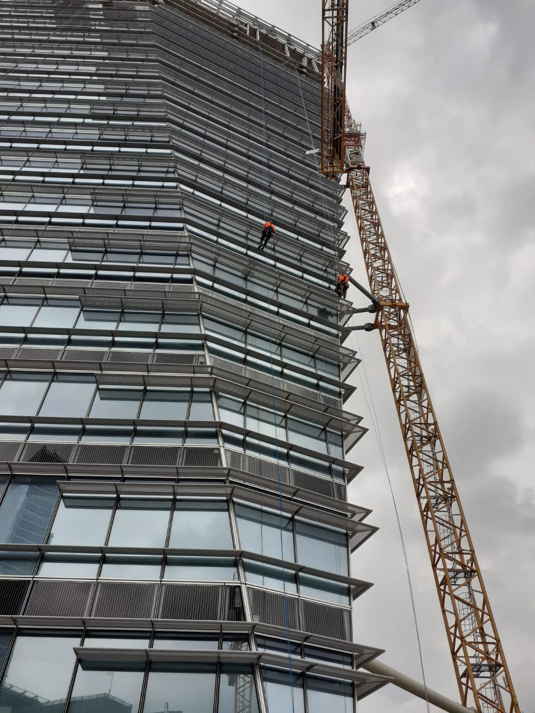 Gioia 22 Tower during construction
