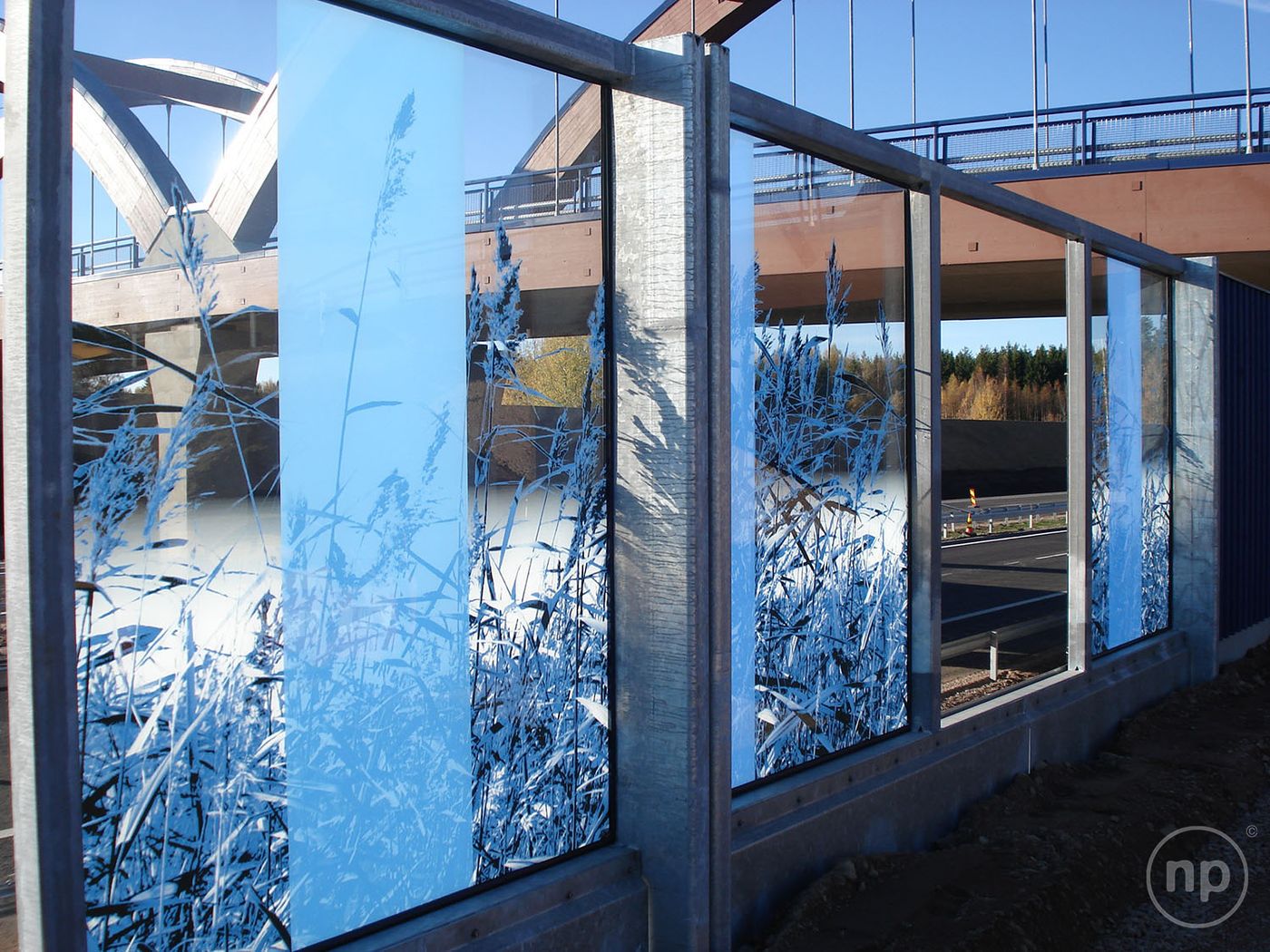 Printed glass panels, graffiti-protected