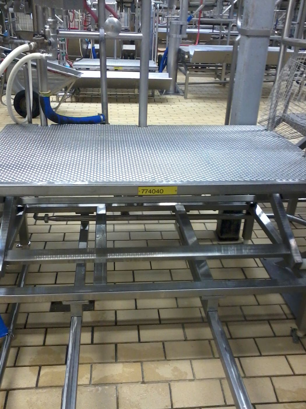 Treated cutting table and walkways