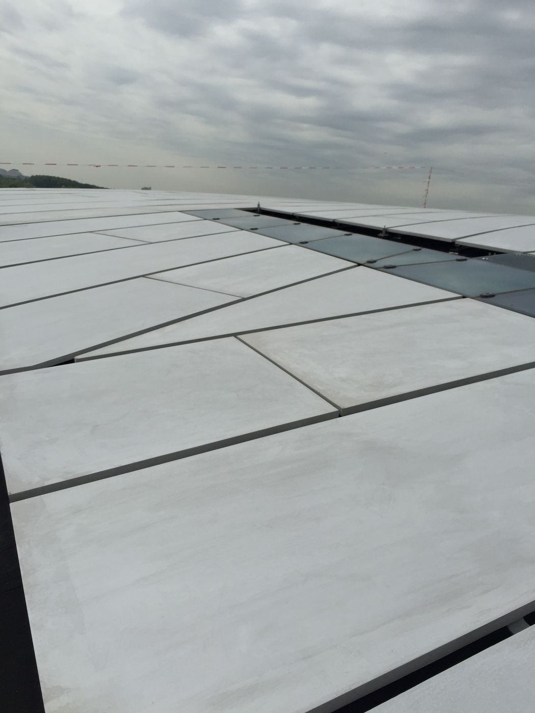 Large-format concrete roof panels