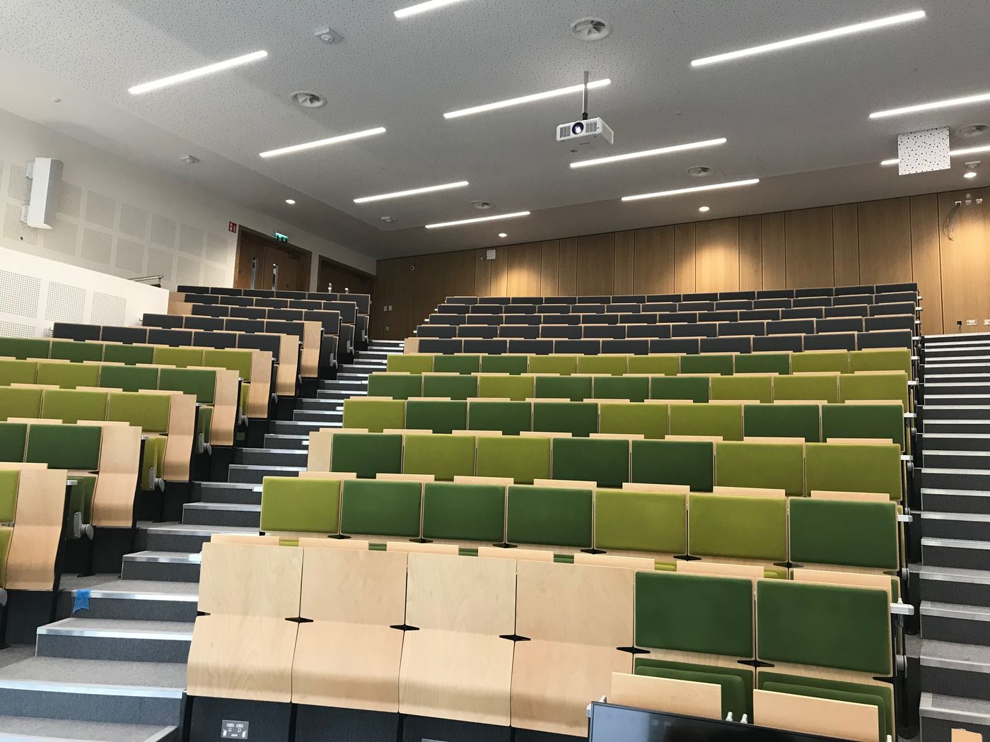 Lecture theatre with treated seating