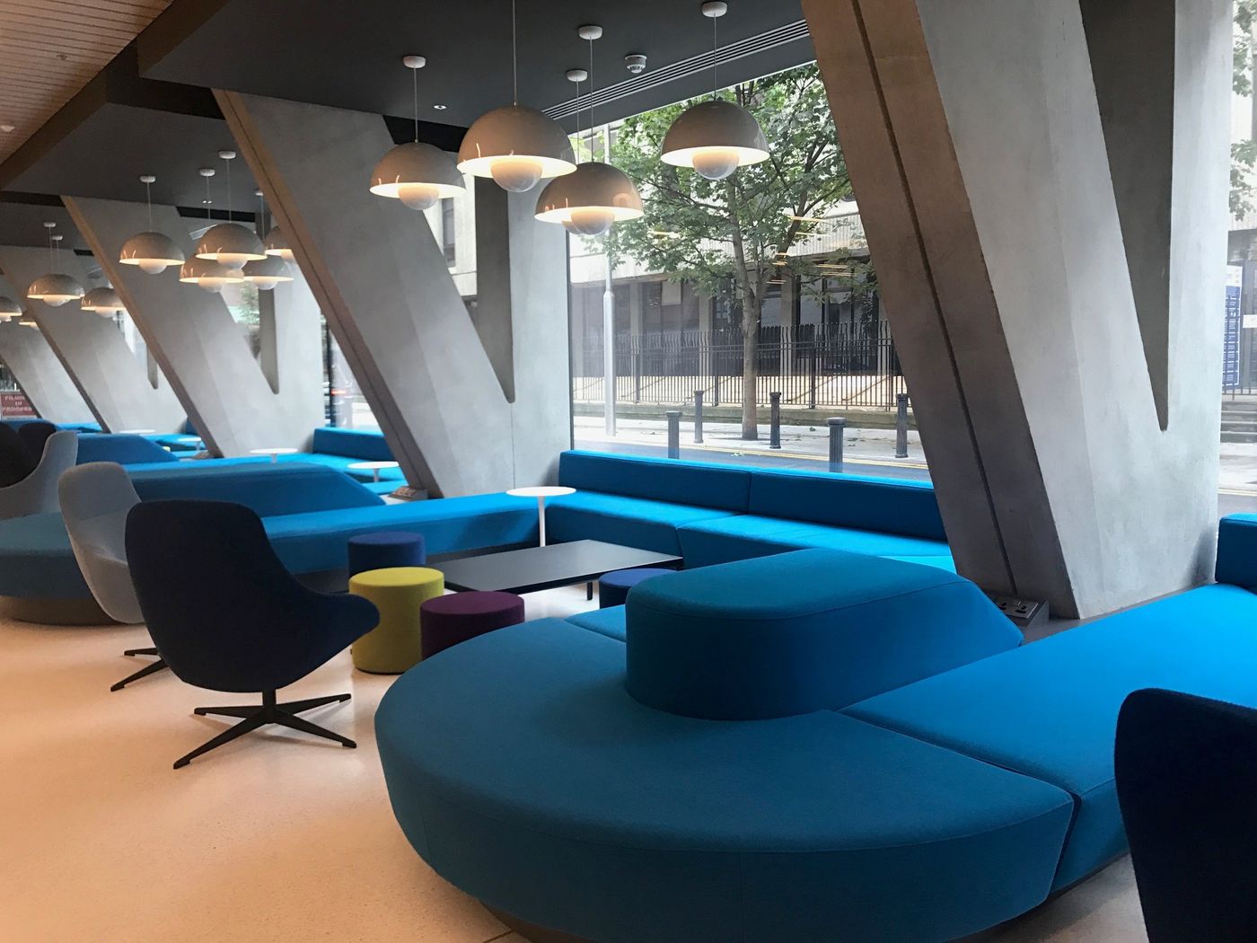 Upholstered furniture in the atrium
